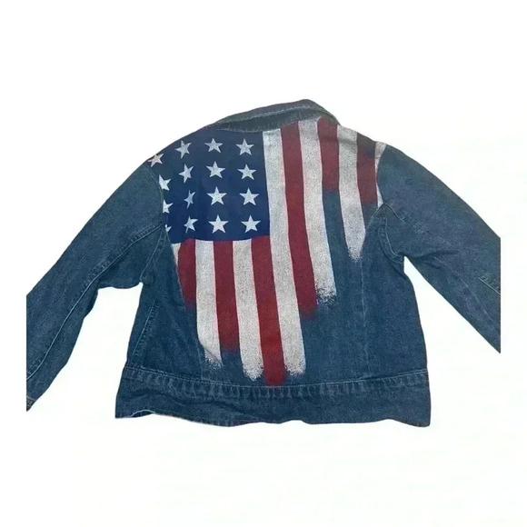 The Children s Place Girls Denim Jacket Button Front Blue Size XL 14 preloved - Picture 1 of 13